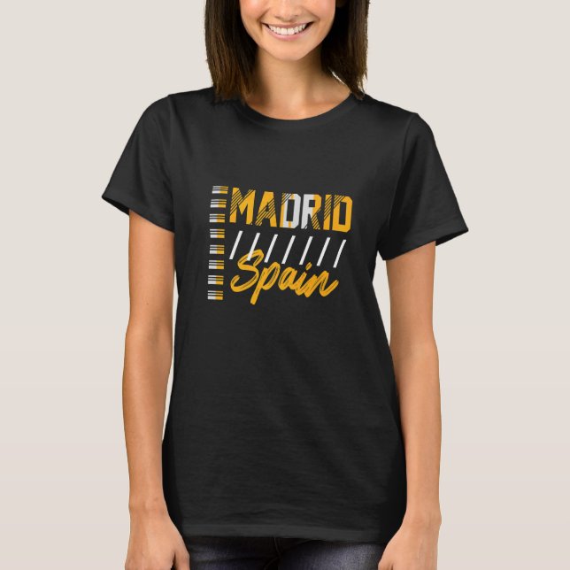 Madrid Vacation Holiday Spanien Flagge T-Shirt (Vorderseite)