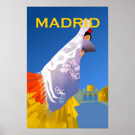 Madrid Vintage Reiseplakat. Poster