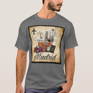 Madrid World Travel Souvenir Reiseziel Tr T-Shirt