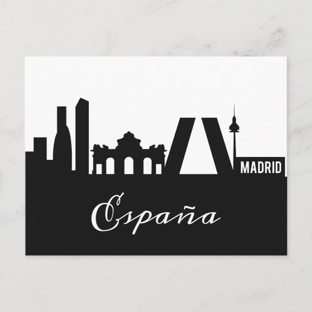 Madrider Sehenswürdigkeiten Postkarte (Vorderseite)