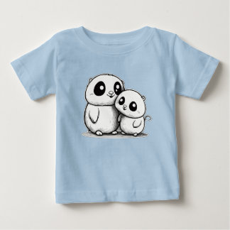 Mãe e bebê de Toupeira fofos Baby T-shirt