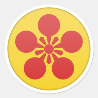 Maeda Clan Kamon Runder Aufkleber