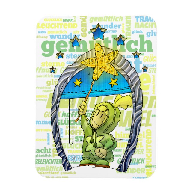 Mael - Glückliche Stern /  Magnet (Vertikal)