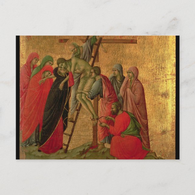 Maesta: Abstieg vom Kreuz 1308-11 Postkarte (Vorderseite)
