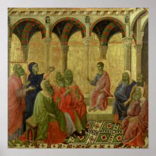 Maesta: Christus unter den Doktoren, 1308-11 Poster