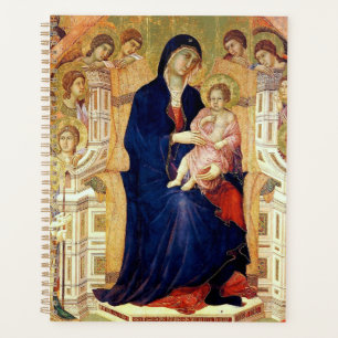 Maestà, Detail Madonna und Kind auf Thron Planer