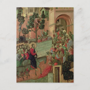 Maesta: Einreise nach Jerusalem, 1308-11 Postkarte