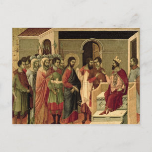 Maesta: Jesus vor Herod, 1308-11 Postkarte