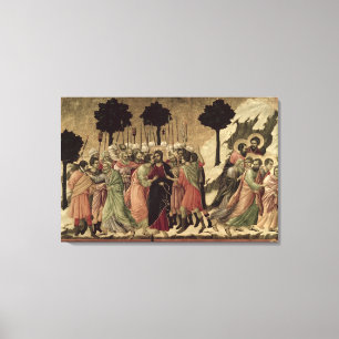 Maesta: Verrat von Christus, 1308-11 Leinwanddruck