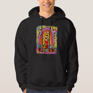Maestra Clase 2023 Spanischer Lehrer Boho Rainbow Hoodie
