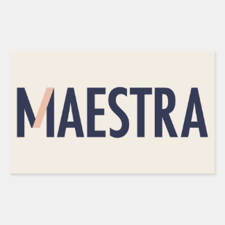 Maestra Logo-Aufkleber Rechteckiger Aufkleber