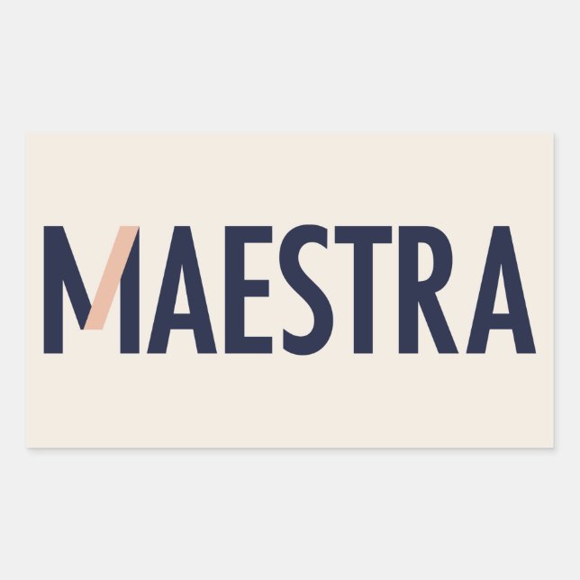 Maestra Logo-Aufkleber Rechteckiger Aufkleber (Vorderseite)