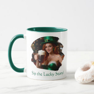 Maeve im smaragdgrünen Korsett Irish Pub St. Patri Tasse