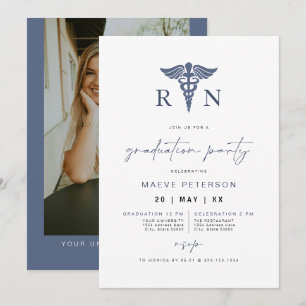 MAEVE Navy Blue Medical RN Nurse Abschluss Einladung