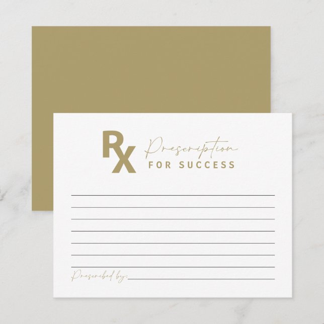 MAEVE Yellow Gold Nurse Graduation Advice Card Begleitkarte (Vorne/Hinten)