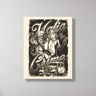 Mafia Crime Big Boss Canvas Print Leinwanddruck