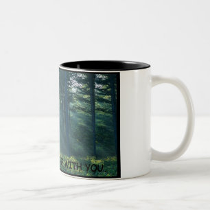 mag der Wald mit Ihnen sein Zweifarbige Tasse