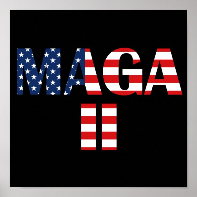 MAGA 2, amerikanische Flagge Poster (Vorne)