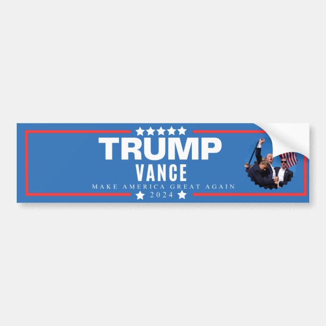 MAGA-Abstimmung für Trump im Jahr 2024 Autoaufkleber (Vorne)