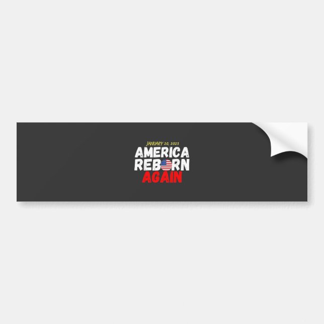 Maga American Reborn Wieder Trump Einweihung Autoaufkleber (Vorne)