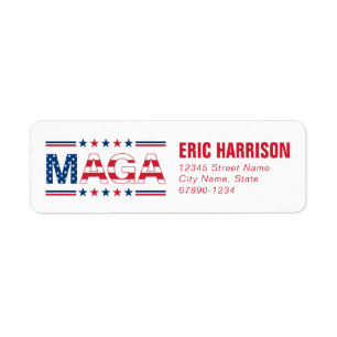 Maga American Rücksendeadressen-Aufklebers