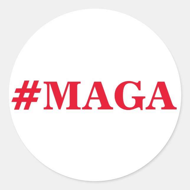 #MAGA Aufkleber, Amerika wieder großartig machen. Runder Aufkleber (Vorderseite)