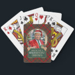 MAGA Christmas Tartan Kariert Santa Trump Rectangl Spielkarten<br><div class="desc">Nach dem Weihnachtsessen,  überraschen Sie Ihre Poker-Partner mit einem Deck von MAGA-prächtigen Weihnachten Trump spielen Karten.</div>
