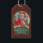 MAGA Christmas Tartan Kariert Trump - Geschenkmark Geschenkanhänger<br><div class="desc">Wünschen Sie Ihren Lieben ein MAGAnificent Weihnachten,  indem Sie ihre Geschenke mit einem siegreichen MAGA Weihnachts-Trump-Geschenktag versehen,  in festlichem Tartan. Blank den Text auf der Rückseite,  um in Ihrer Nachricht zu schreiben,  oder anpassen mit einem "to" und "from",  oder was auch immer Text Sie möchten.</div>