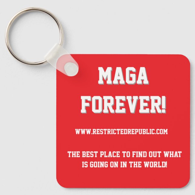MAGA FOREVER - Restrictedpublic.com Ihr bester Ort Schlüsselanhänger (Vorderseite)
