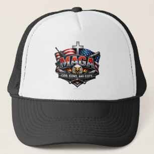 MAGA: Gott, Waffen und Mut. Truckerkappe