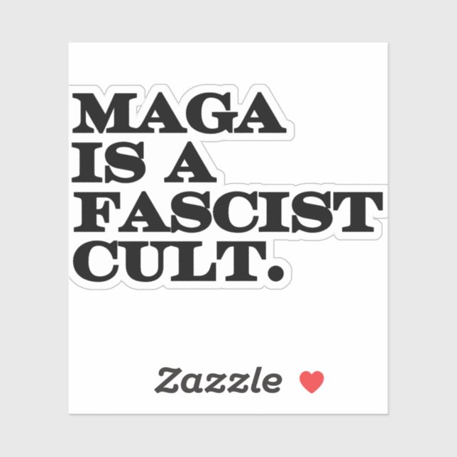 Maga ist eine faschistische Kultur. Aufkleber (Blatt)
