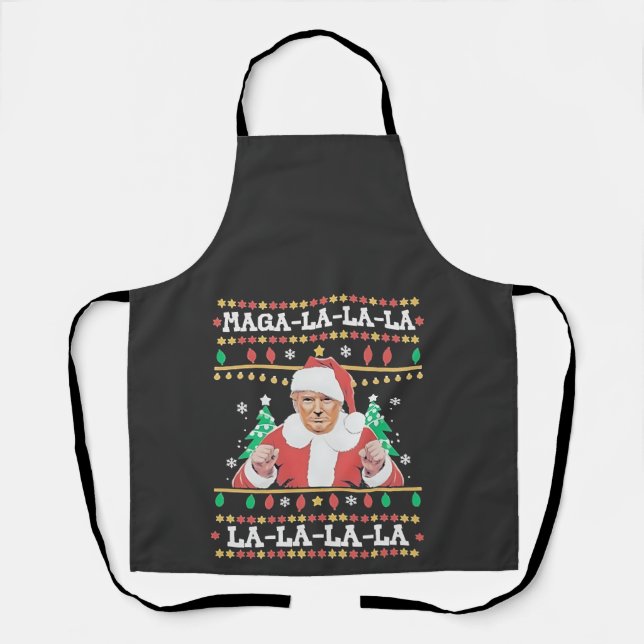 Maga La La Trump Weihnachtsfeierlichkeiten 47. Schürze (Vorderseite)