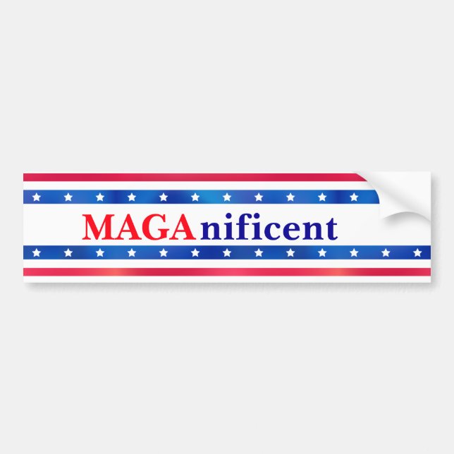 MAGA Maganificent Zitat American Patriot USA Stars Autoaufkleber (Vorne)