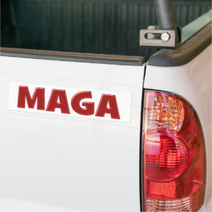 MAGA mit rotem Text Autoaufkleber