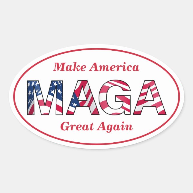 MAGA Oval Stickers (Vorderseite)