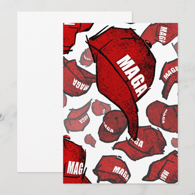 MAGA-PARTY-Karte Einladung (Vorne/Hinten)