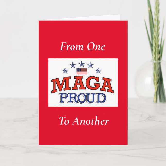 MAGA Proud Blank Grußkarte Dankeskarte (Vorderseite)