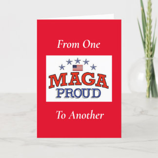 MAGA Proud Blank Grußkarte Dankeskarte