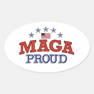 MAGA Proud Ovaler Aufkleber