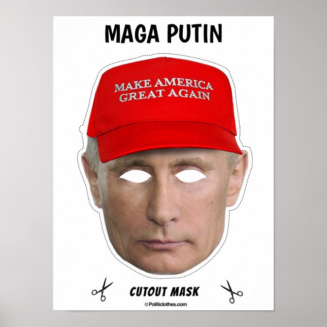 MAGA PUTIN Halloween-Maske Poster (Vorne)