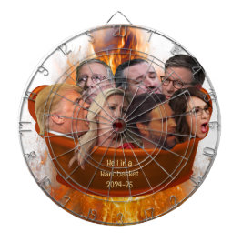 MAGA Republican Hell in einem Handkorb 2024-25 Fun Dartscheibe