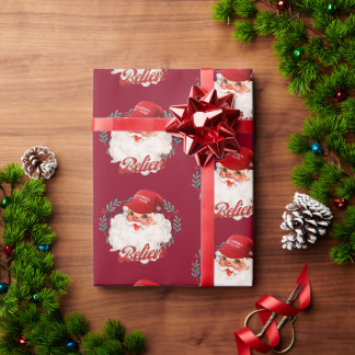 MAGA Santa glaube Trump republikanisches Wrapping  Geschenkpapier