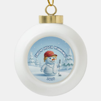 MAGA-Schneemann-Trump-Schmuck - Patriotischer Schm Keramik Kugel-Ornament