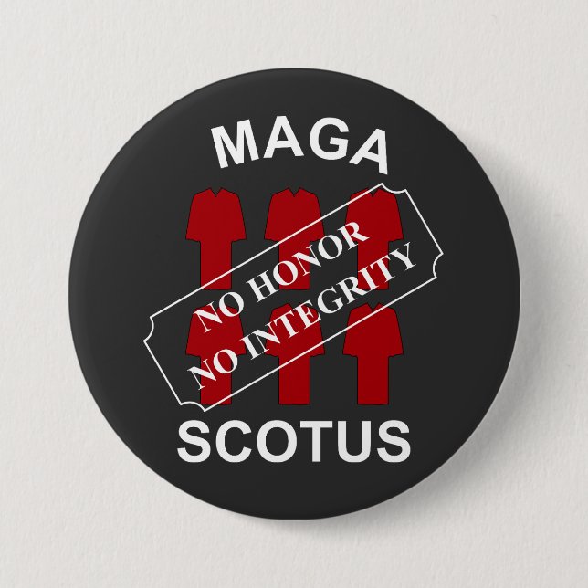 MAGA SCOTUS in weißem Text Button (Vorderseite)