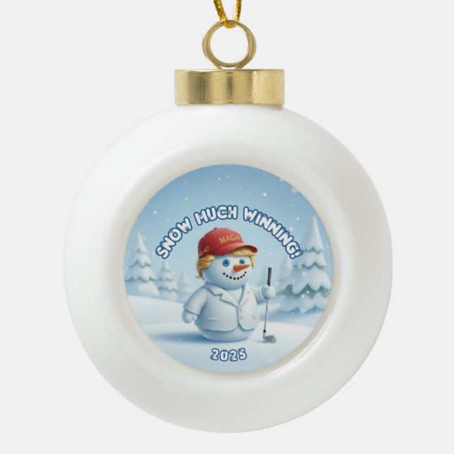 MAGA Snowman Trump Ornament  - Patriotic Ornament (Vorderseite)
