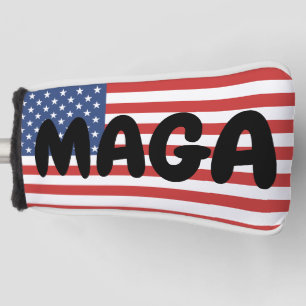 MAGA TRUMP AMERICAN FLAG PUTTER GOLF HEAD COVER HEADCOVER