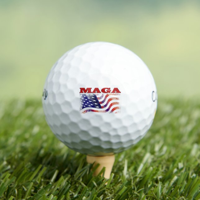 MAGA-US Flagge Golfball (Insitu T-Shirt)