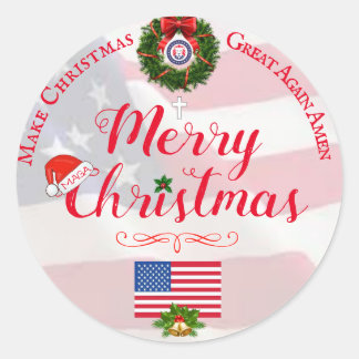 Maga Weihnachtskleber/Weihnachten wieder großartig Runder Aufkleber
