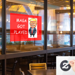 MAGA wurde verarscht Fensteraufkleber