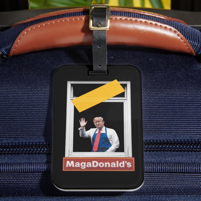 MAGADonald's Trump 2024 Gepäckanhänger (Vorderseite Insitu 2)